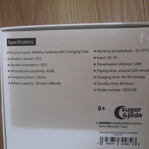 Sugar & Jade White Wireless Bluetooth earbuds colorful sparkle case NIB - Picture 9 of 13